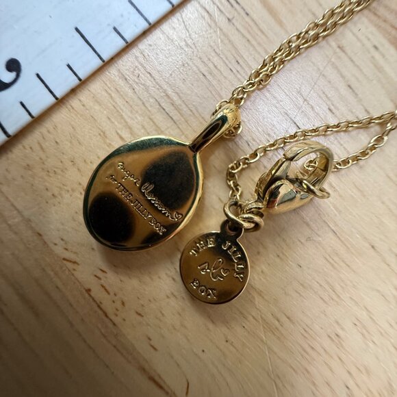 Jilly Box Radish Necklace By Sugar Blossom Gold Tone Pendant On Dainty Chain - Picture 2 of 10